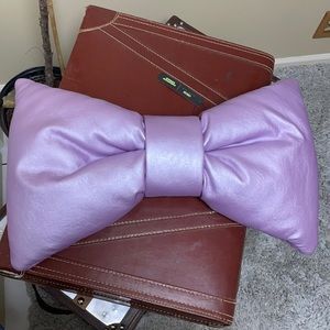 Oversized lavender bow clutch